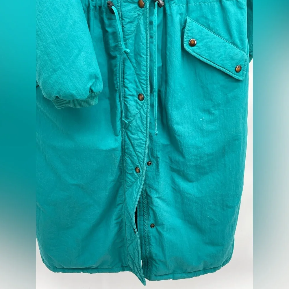 ⭐️L.L. Bean Women's Vintage Teal Goose Down Parka - Picture 5 of 13